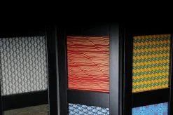 Pamono Multi-Colored Ebonized Room Divider><noscript><img width=