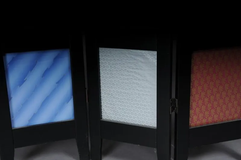 Pamono Multi-Colored Ebonized Room Divider> Room Dividers & Screens