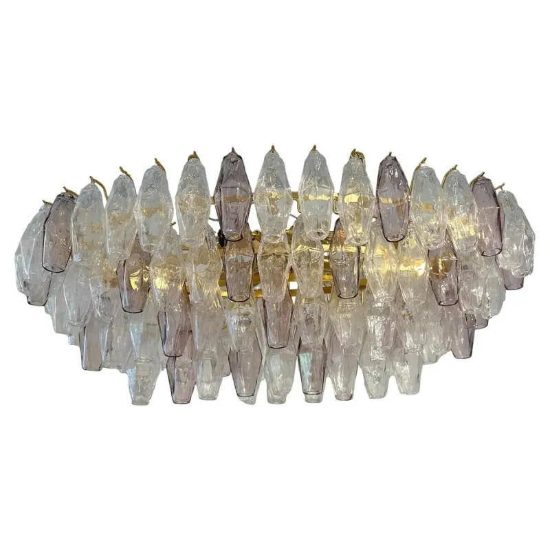 Pamono Multicolored Poliedri Murano Glass Chandelier by Simoeng> Ceiling Lights