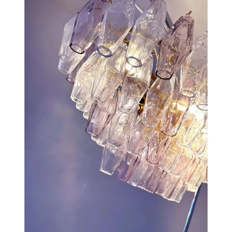Pamono Multicolored Poliedri Murano Glass Chandelier by Simoeng> Ceiling Lights
