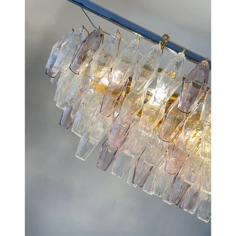 Pamono Multicolored Poliedri Murano Glass Chandelier by Simoeng> Ceiling Lights