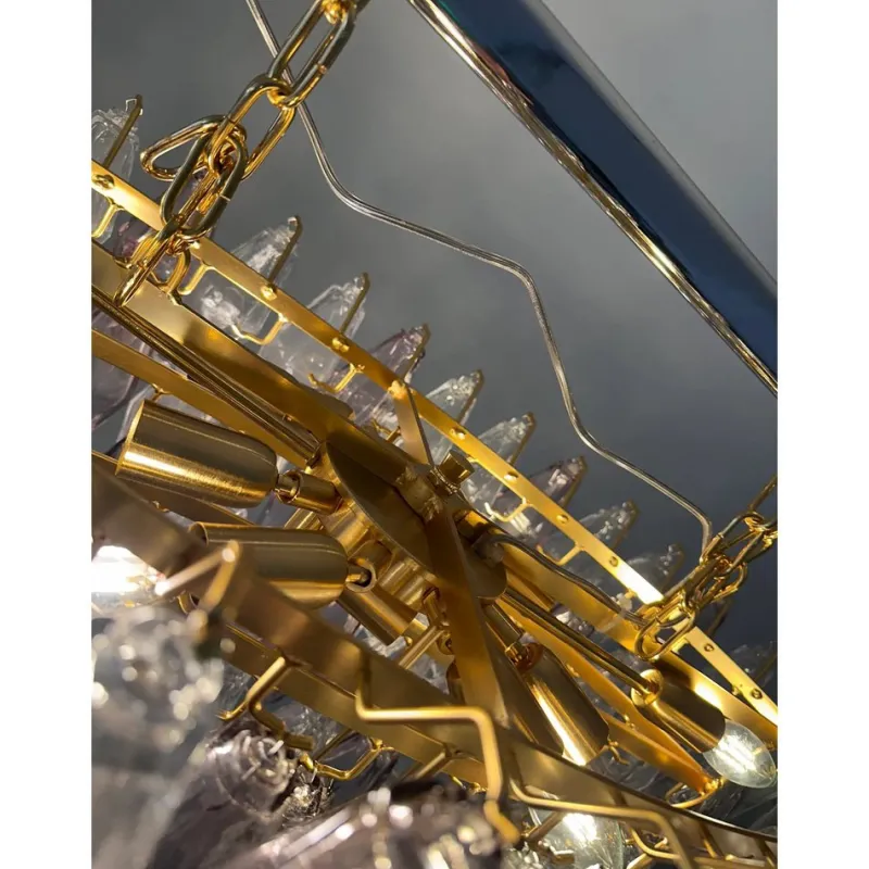 Pamono Multicolored Poliedri Murano Glass Chandelier by Simoeng> Ceiling Lights
