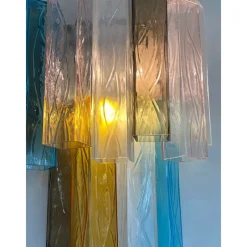 Pamono Multicolored Squared Murano Glass Wall Sconces, Set of 2, Set of 2><noscript><img width=