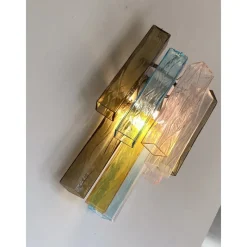 Pamono Multicolored Squared Murano Glass Wall Sconces, Set of 2, Set of 2><noscript><img width=