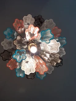 Pamono Multicolour Trunks Chandelier from Murano Glass> Ceiling Lights