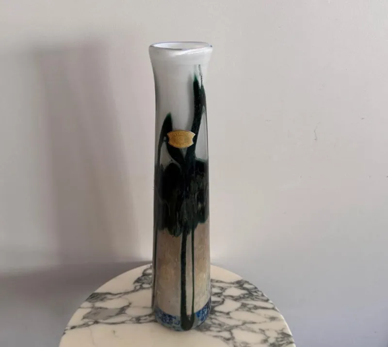 Pamono Multi-Layered Glass Vase by Val Saint Lambert> Vases