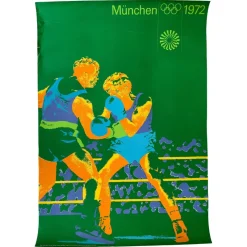 Outlet Pamono Munich Olympic Games Boxing Poster by Otl Aicher, 1972