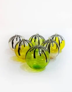 Pamono Murano Christmas Baubles by Mariana Iskra for Ribes Studio, Set of 6> Decorative Objects