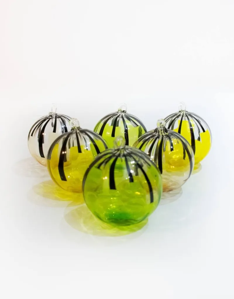 Pamono Murano Christmas Baubles by Mariana Iskra for Ribes Studio, Set of 6> Decorative Objects