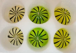 Pamono Murano Christmas Baubles by Mariana Iskra for Ribes Studio, Set of 6> Decorative Objects