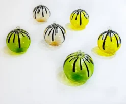 Pamono Murano Christmas Baubles by Mariana Iskra for Ribes Studio, Set of 6><noscript><img width=