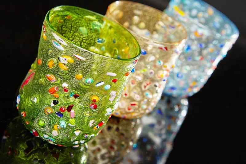 Best Pamono Murano Crystal Glasses by Mariana Iskra, Set of 6