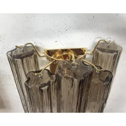 Best Pamono Murano Fume Color Glass Tronchi Wall Sconces by Simoeng, Set of 2