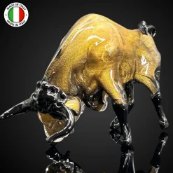 Pamono Murano Glass Bull with 24k Gold Aurum by Venice Mastery><noscript><img width=