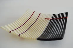 Outlet Pamono Murano Glass Cafenoir Q20 Plate by Stefano Birello for VéVé Glass