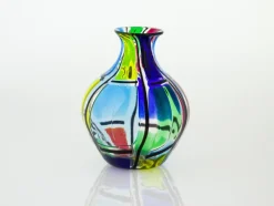 Pamono Murano Glass Carnevale Vase by Angelo Ballarin><noscript><img width=