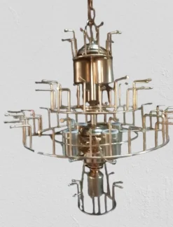 Pamono Murano Glass Chandelier attributed to Paolo Venini, 1970s
