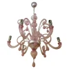 Pamono Murano Glass Chandelier in Pink by Simoeng> Ceiling Lights