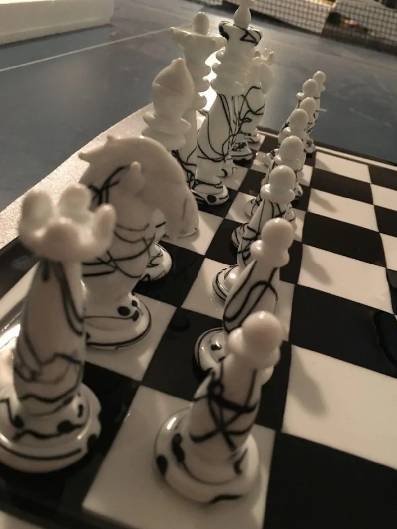 New Pamono Murano Glass Chessboard from Simoeng, Italy