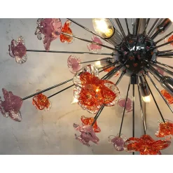 Pamono Murano Glass Flowers Italian Sputnik Chandelier by Simoeng> Ceiling Lights
