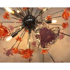 Pamono Murano Glass Flowers Italian Sputnik Chandelier by Simoeng><noscript><img width=