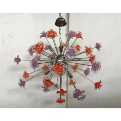 Pamono Murano Glass Flowers Italian Sputnik Chandelier by Simoeng><noscript><img width=