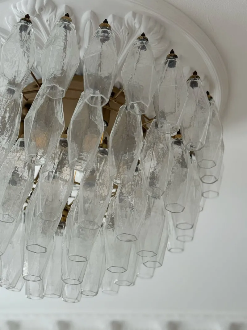 Best Pamono Murano Glass Plafond Flush Mount in the style of Carlo Scarpa
