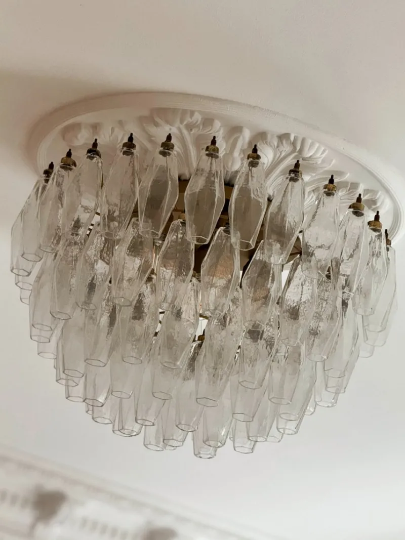 Best Pamono Murano Glass Plafond Flush Mount in the style of Carlo Scarpa