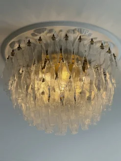 Best Pamono Murano Glass Plafond Flush Mount in the style of Carlo Scarpa