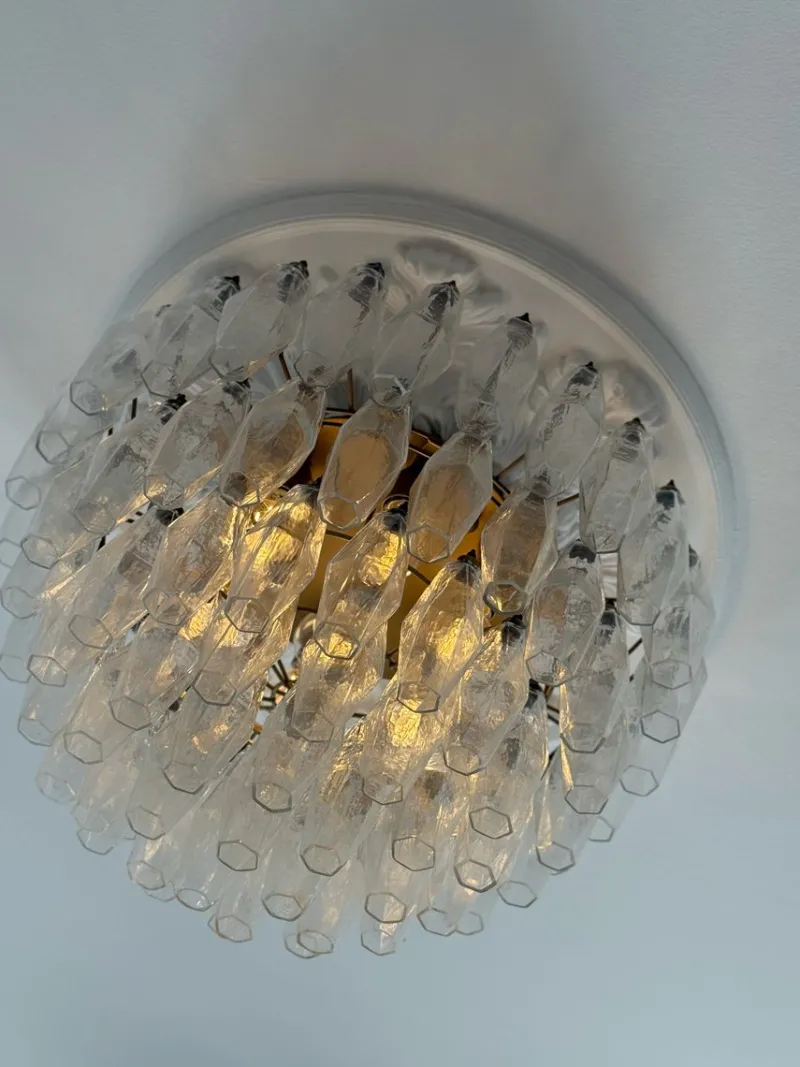 Best Pamono Murano Glass Plafond Flush Mount in the style of Carlo Scarpa
