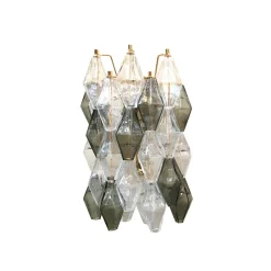 Hot Pamono Murano Glass Poliedri Sconces with Gold 24 Karat Metal Frame from Simoeng, Set of 2