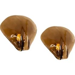 Pamono Murano Glass Sconces Wall Lights attributed to Kalmar, Austria, 1970s, Set of 2> Wall Lights & Sconces