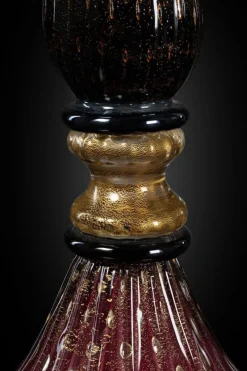 Best Pamono Murano Glass Sculpture Vase by 1295 Murano