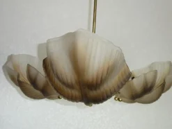 Sale Pamono Murano Glass Shell Chandelier, 1960s