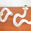 New Pamono Murano Glass Snake Candlesticks, 1960s, Set of 2