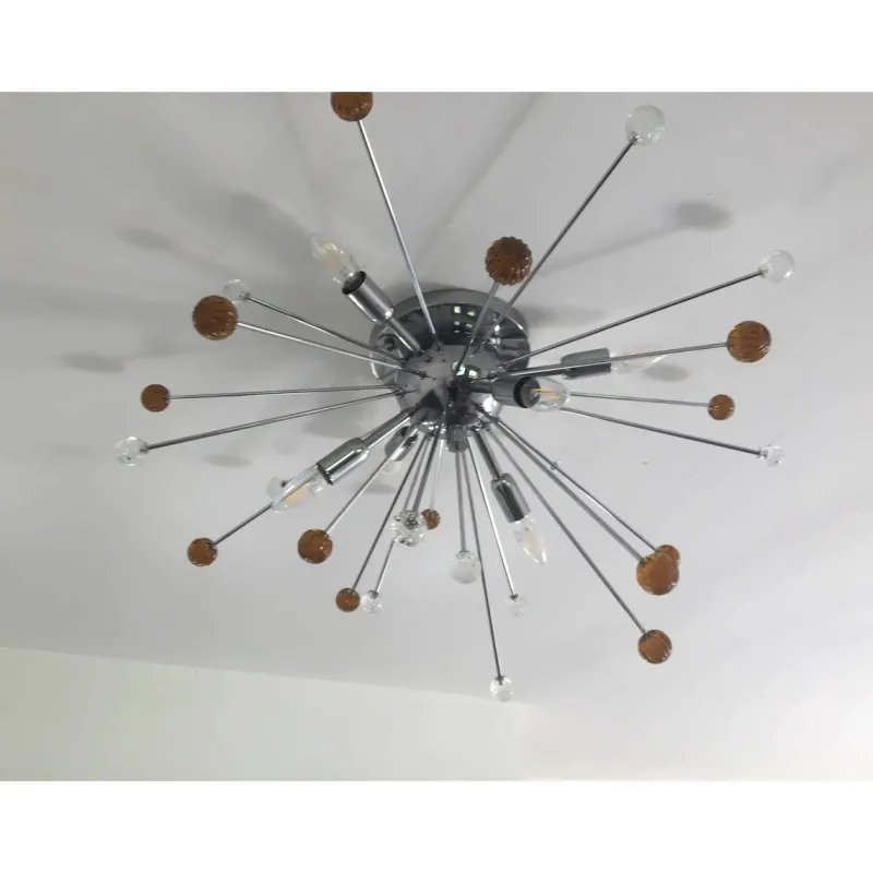 Pamono Murano Glass Sputnik Flush Mount by Simoeng> Ceiling Lights