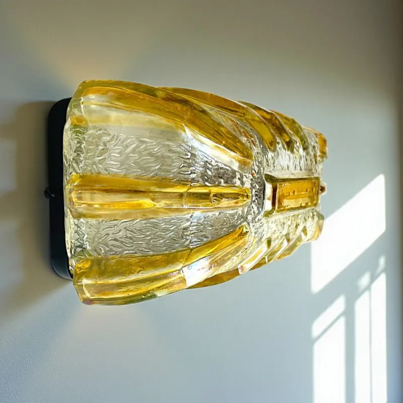 Discount Pamono Murano Glass Type Rectangular Flush Mount, 1960s