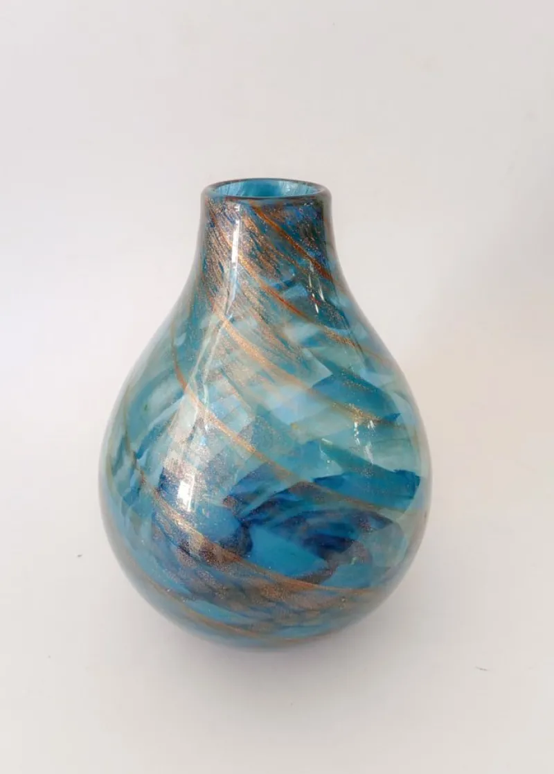 Pamono Murano Glass Vase from Fratelli Toso, 1970s> Vases