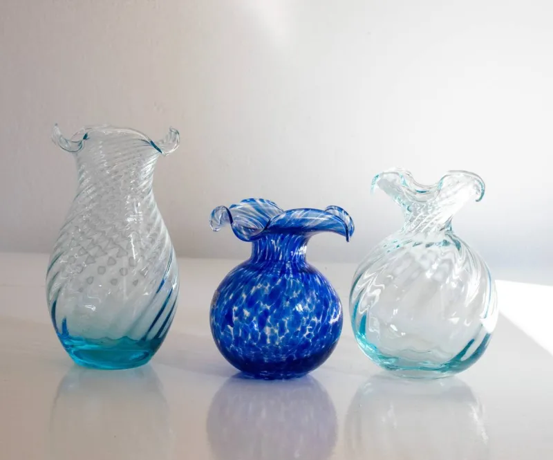 Clearance Pamono Murano Glass Vases by Mariana Iskra for Ribes the Art of Glass, Set of 3