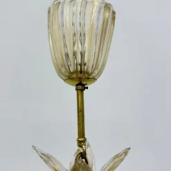 Pamono Murano Glass with Gilt Hanging Lamp from Barovier & Toso, 1970s><noscript><img width=