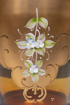 Pamono Murano Gold Decorated Glass Ice Bucket, Italy, 1950><noscript><img width=