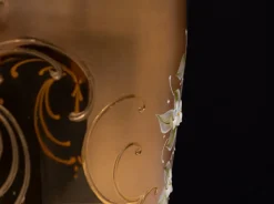 Pamono Murano Gold Decorated Glass Ice Bucket, Italy, 1950><noscript><img width=