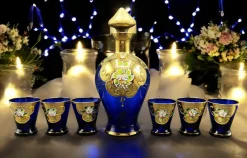Pamono Murano Liquor Set with Bottle, Set of 7> Glassware