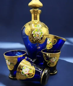 Pamono Murano Liquor Set with Bottle, Set of 7><noscript><img width=
