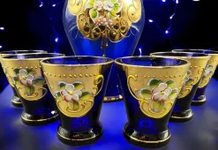 Pamono Murano Liquor Set with Bottle, Set of 7><noscript><img width=