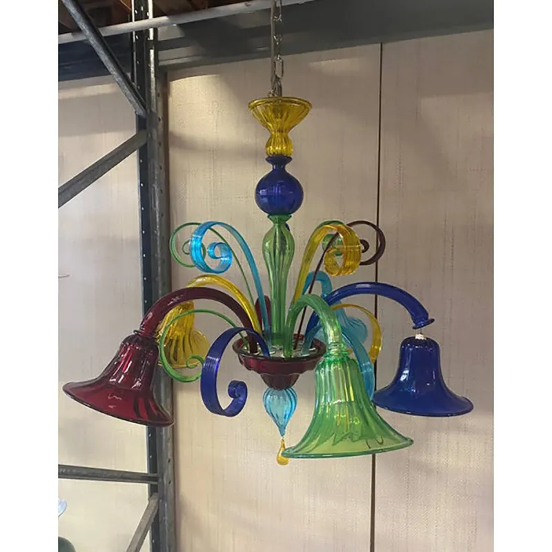 Online Pamono Murano Multicolored Glass Chandelier by Simoeng