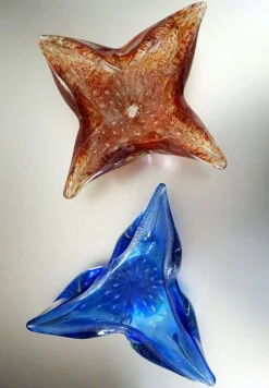 Pamono Murano Sixtyes Glass Pieces, 1960s, Set of 2><noscript><img width=