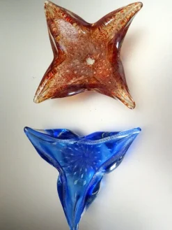 Pamono Murano Sixtyes Glass Pieces, 1960s, Set of 2><noscript><img width=