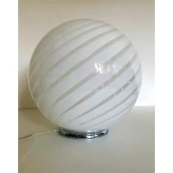 Sale Pamono Murano Spiral White Murano Glass Table Lamp by Simoeng