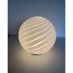 Sale Pamono Murano Spiral White Murano Glass Table Lamp by Simoeng
